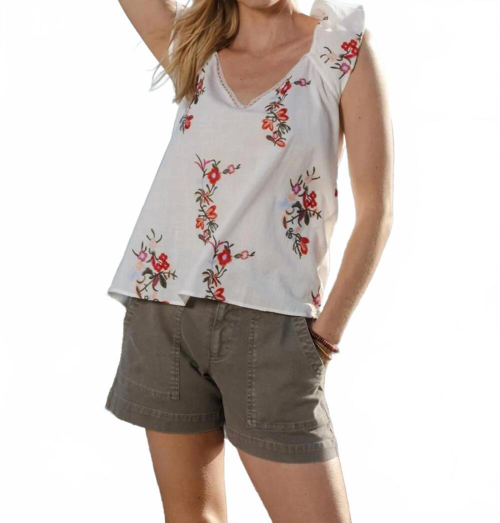 NEW DYLAN flower child top in white